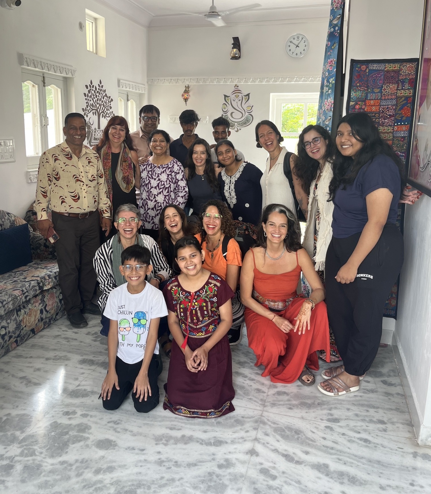 Família de coração em Udaipur