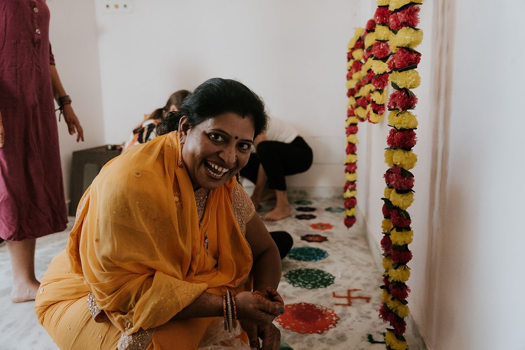 Família de coração em Udaipur